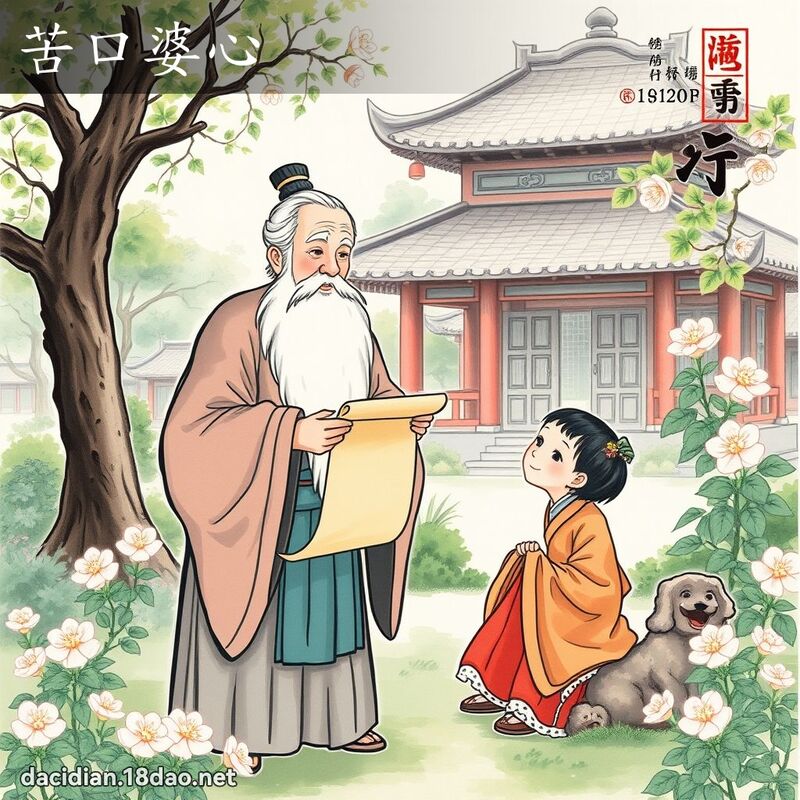 苦口婆心 配图