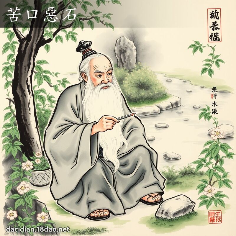 苦口恶石 配图