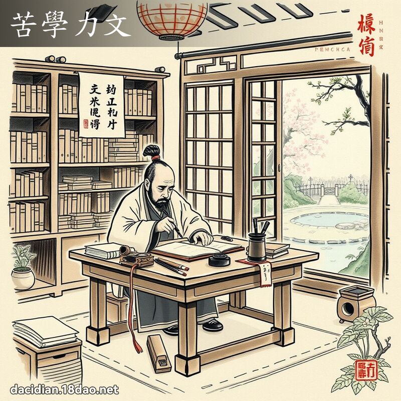 苦学力文 配图