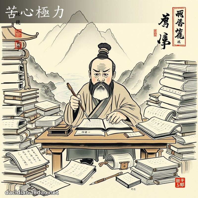 苦心极力 配图