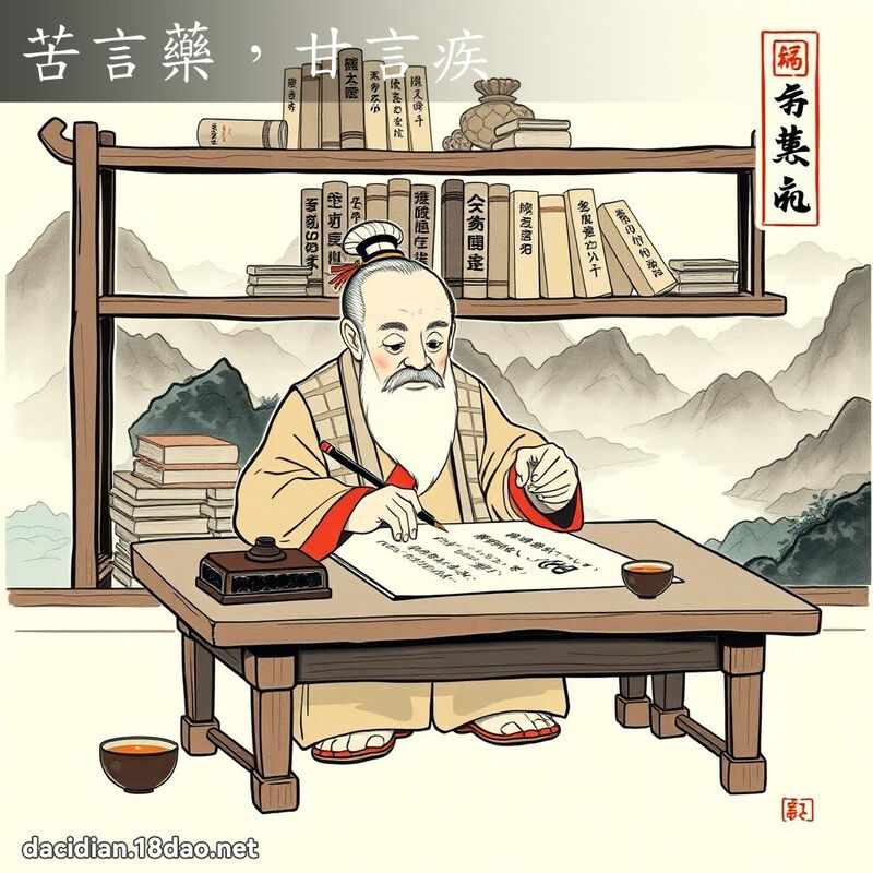 苦言药,甘言疾 配图