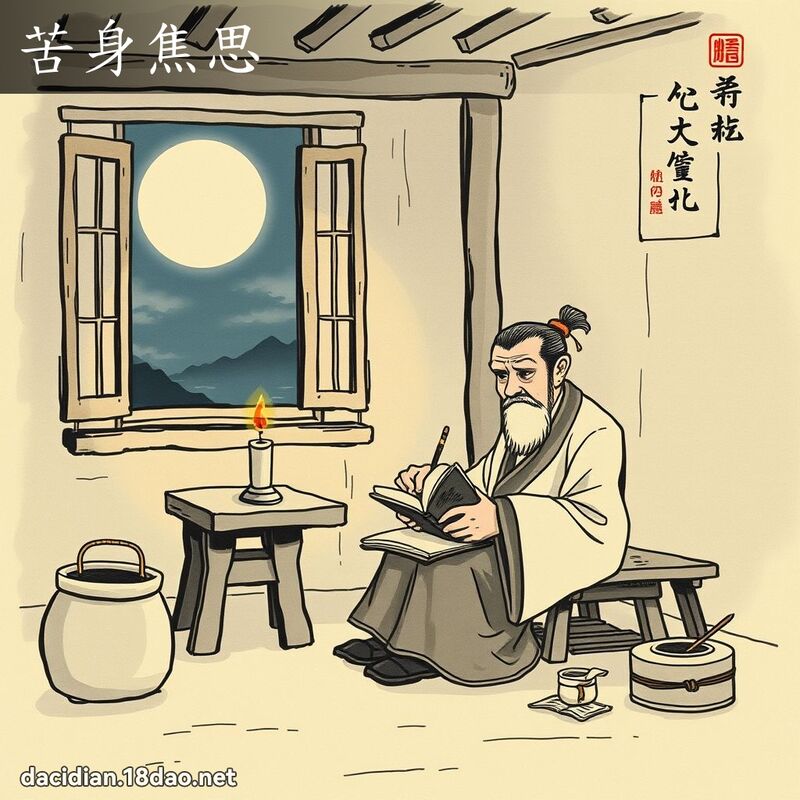 苦身焦思 配图