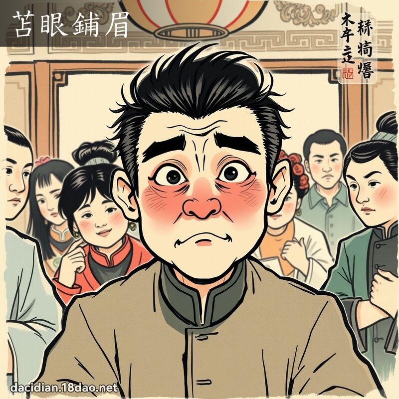 苫眼铺眉 配图