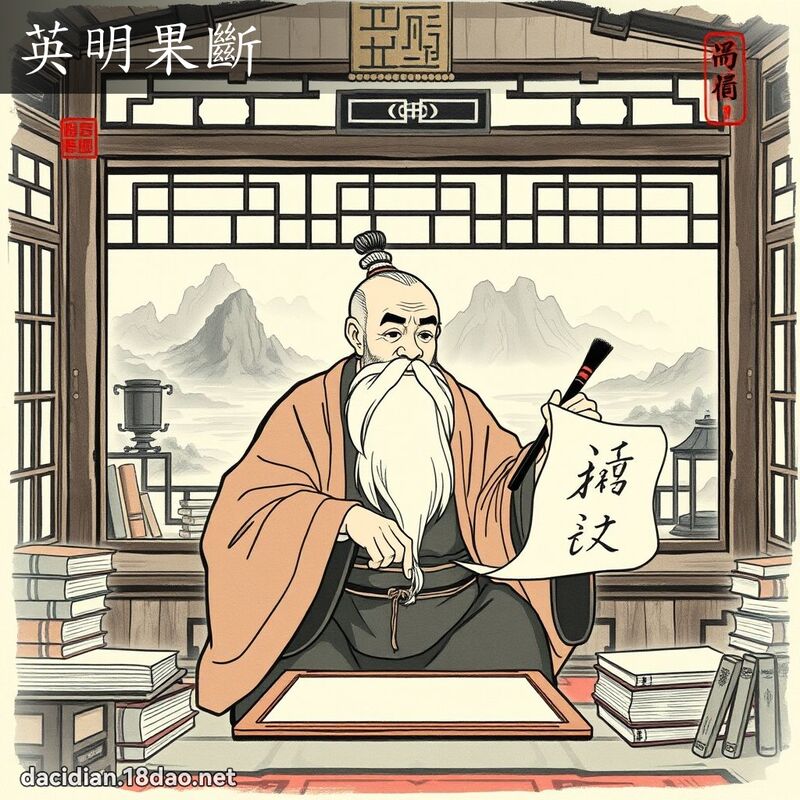 英明果断 配图