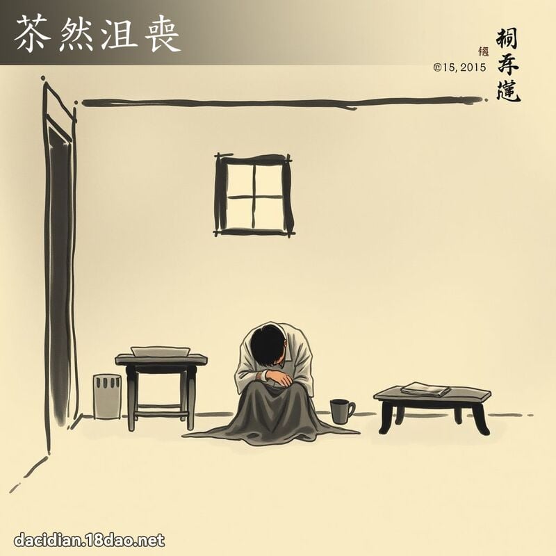 苶然沮丧 配图