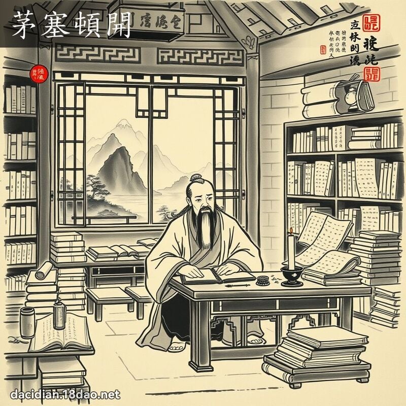 茅塞顿开 配图