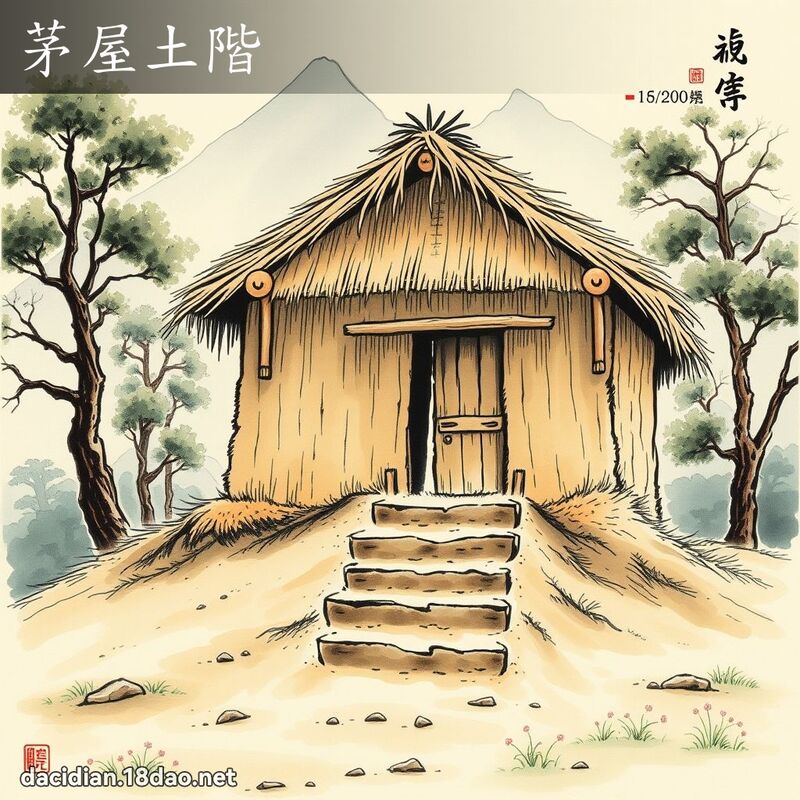 茅屋土阶 配图