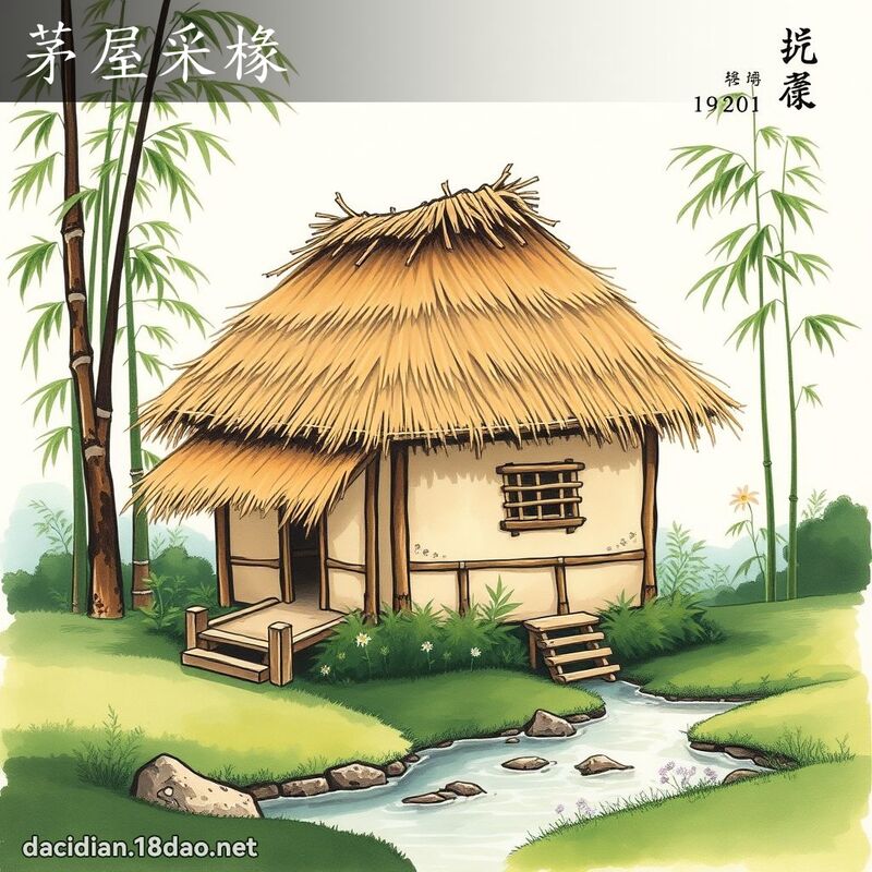 茅屋采椽 配图