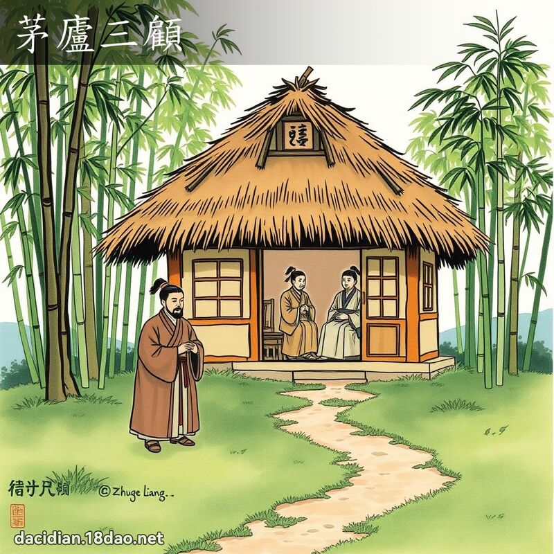茅庐三顾 配图
