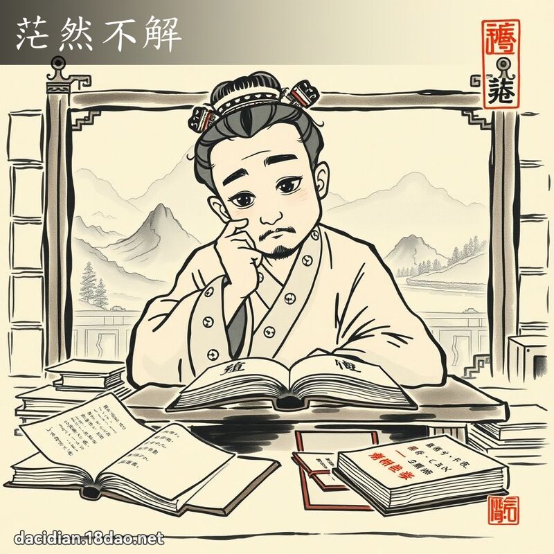 茫然不解 配图