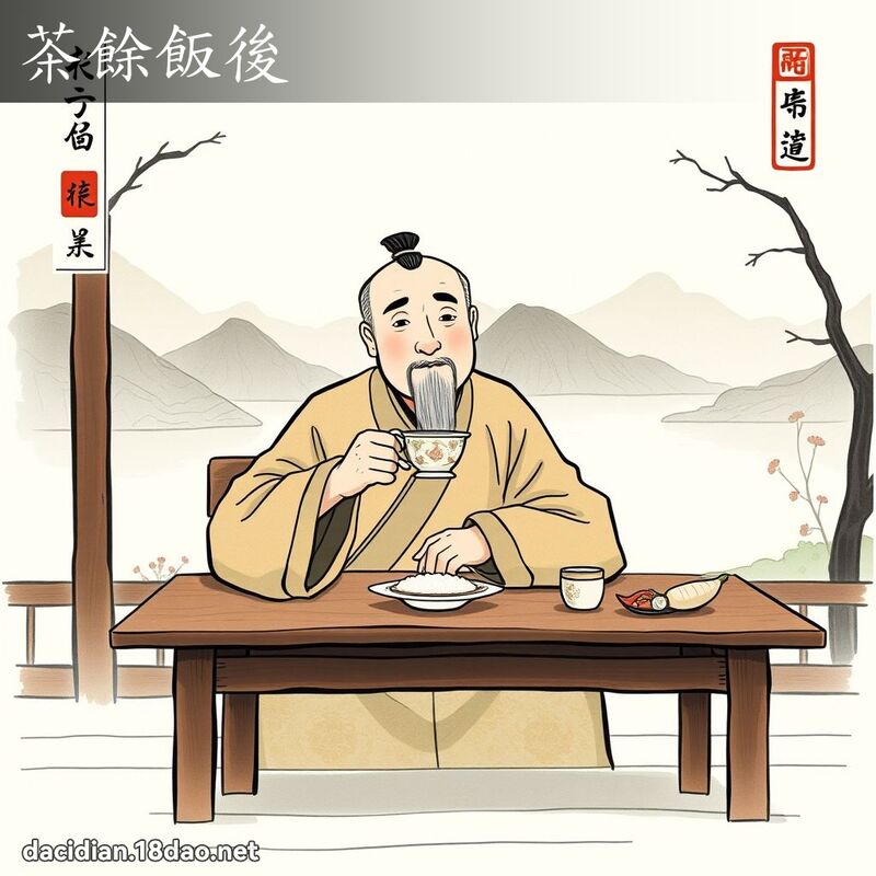 茶余饭后 配图