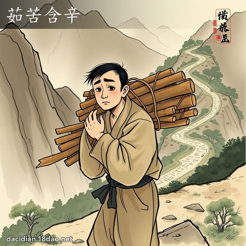茹苦含辛 配图
