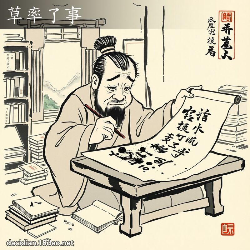 草率了事 配图