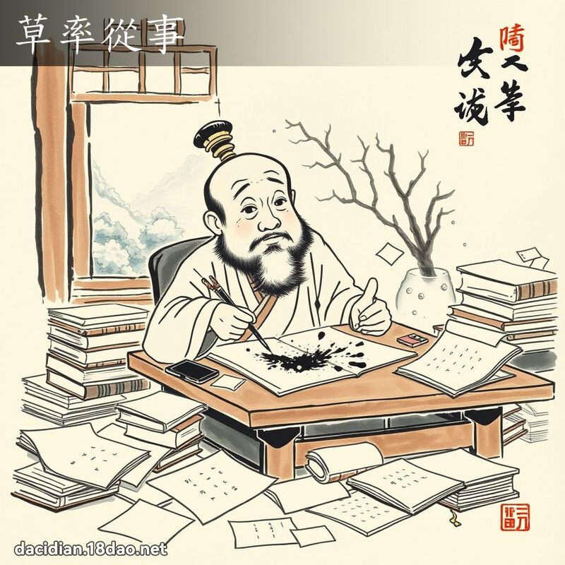 草率从事 配图
