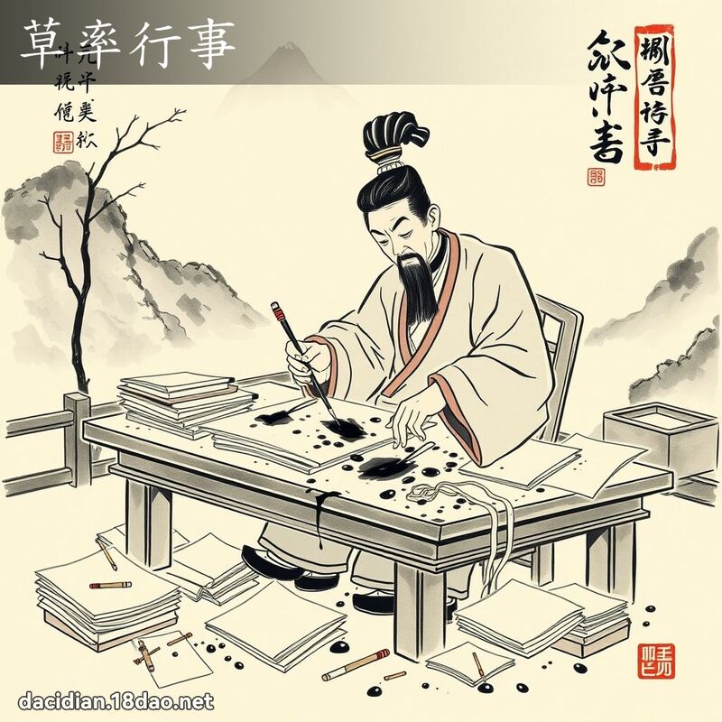 草率行事 配图