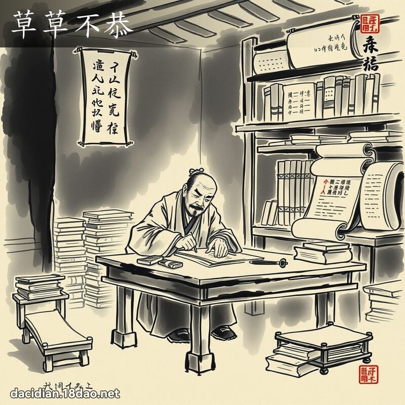 草草不恭 配图
