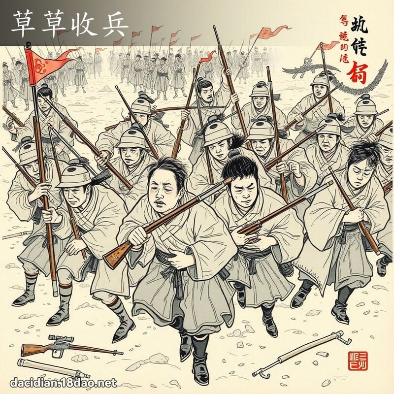 草草收兵 配图