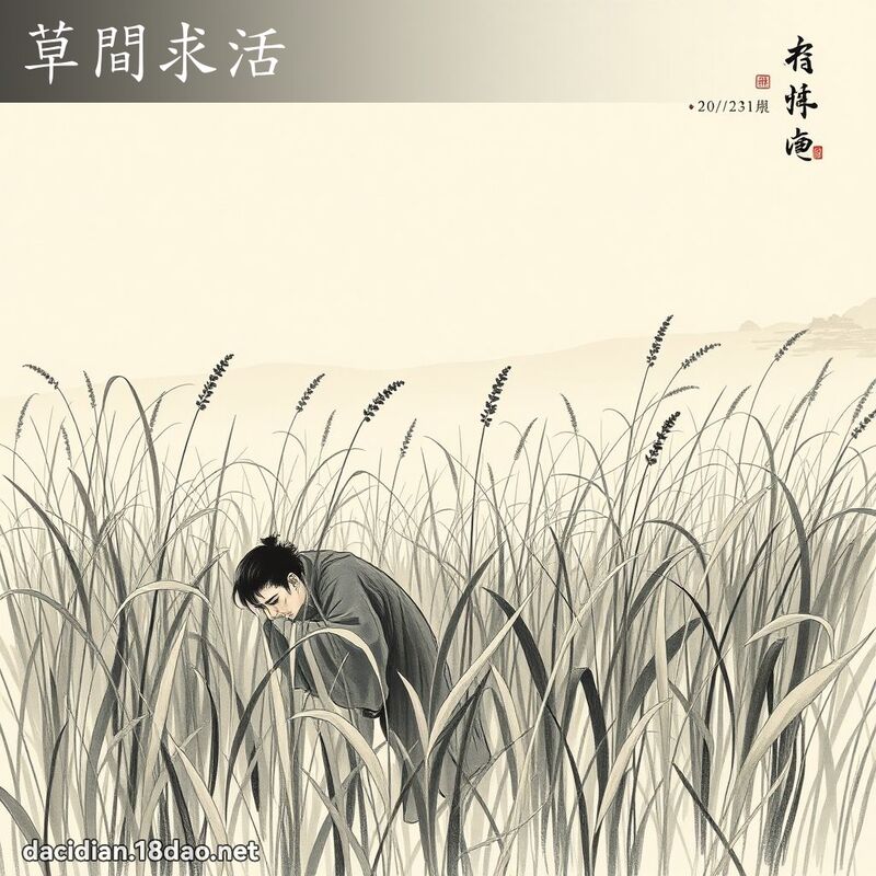草间求活 配图