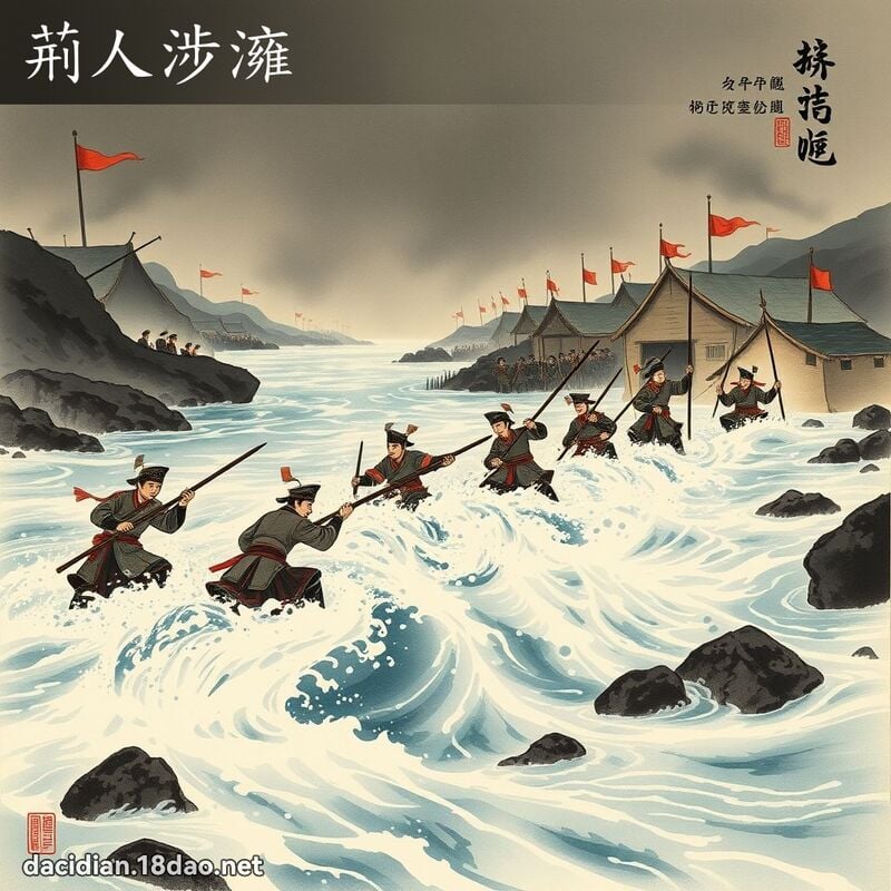 荆人涉澭 配图