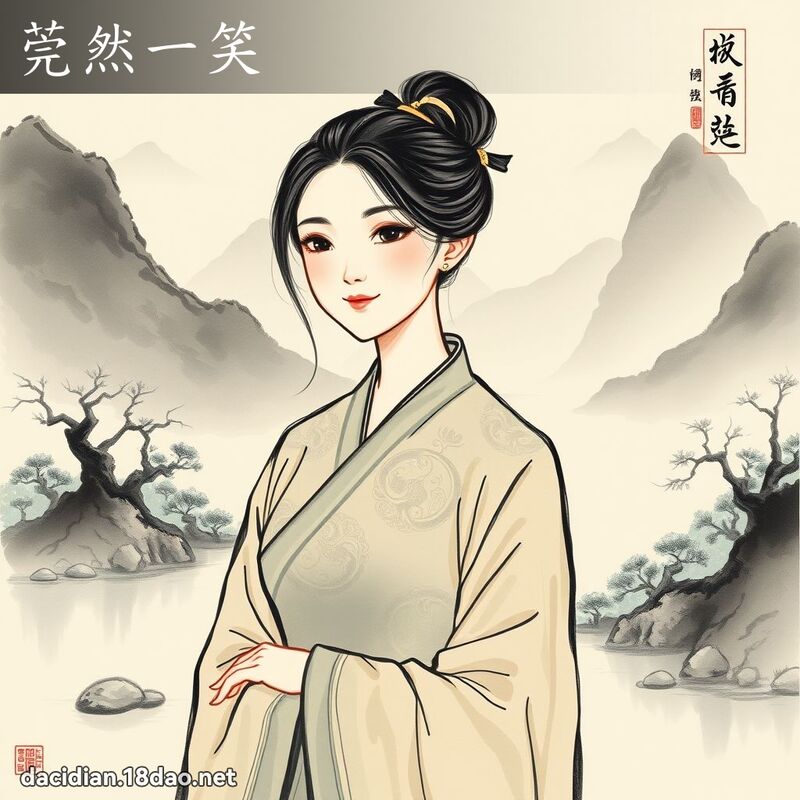 莞然一笑 配图