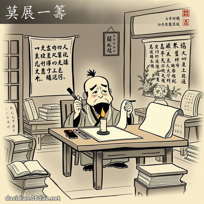 莫展一筹 配图
