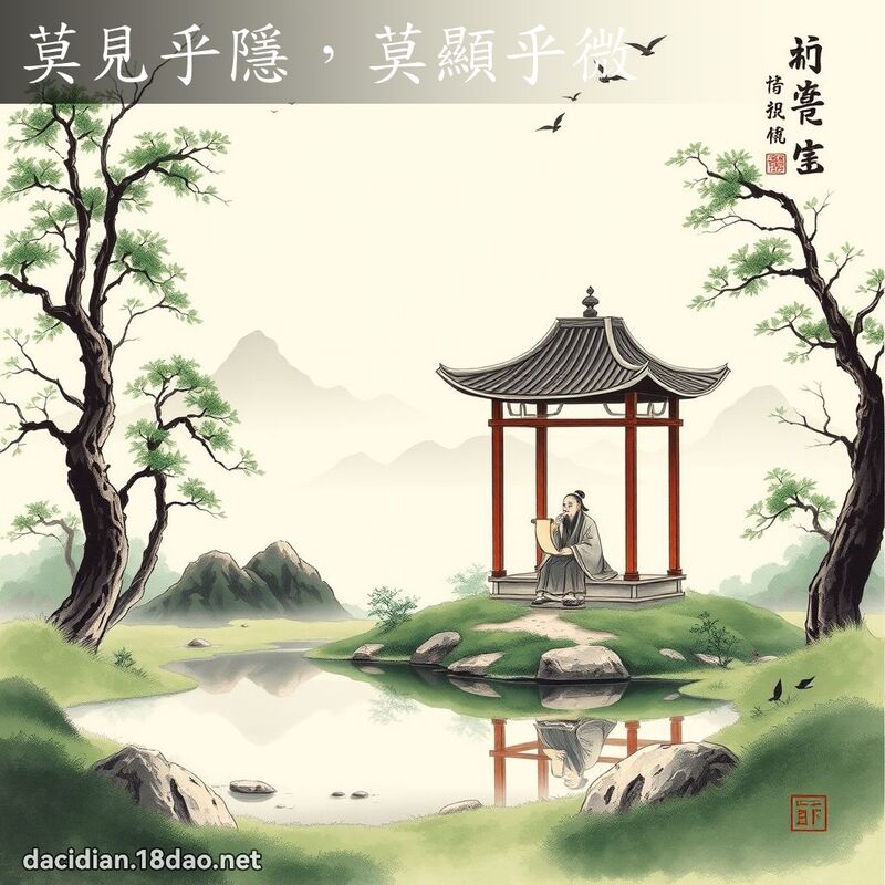 莫见乎隱,莫显乎微 配图