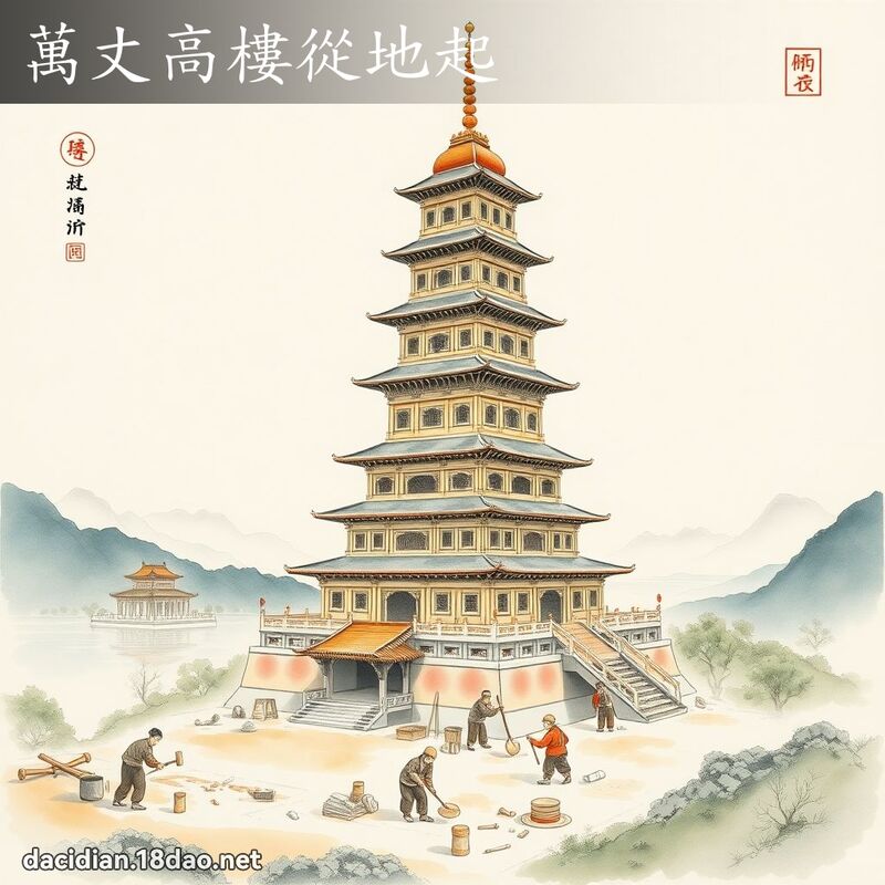 万丈高楼从地起 配图