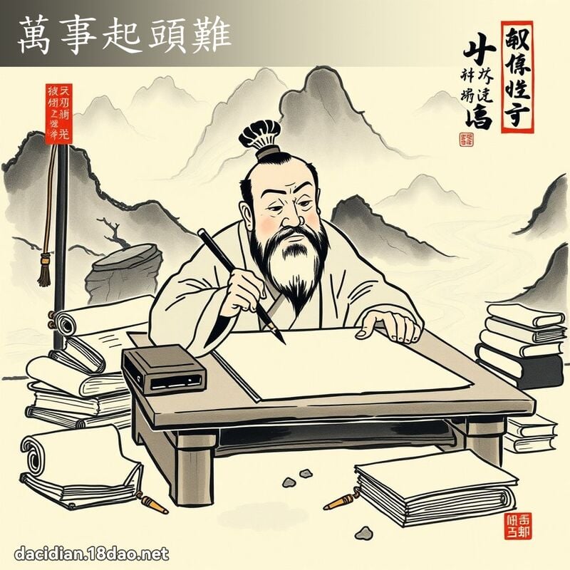 万事起头难 配图