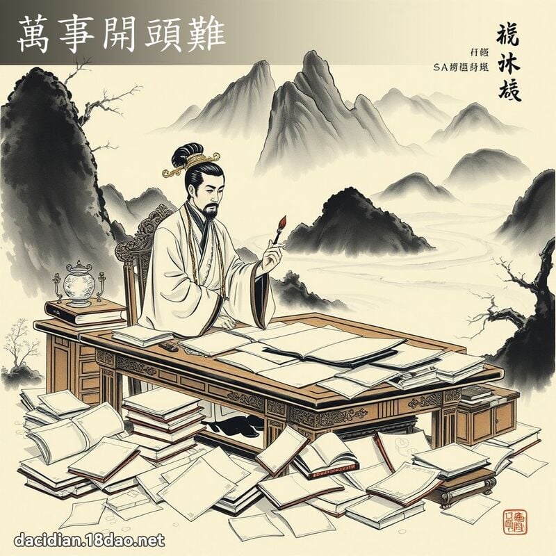 万事开头难 配图