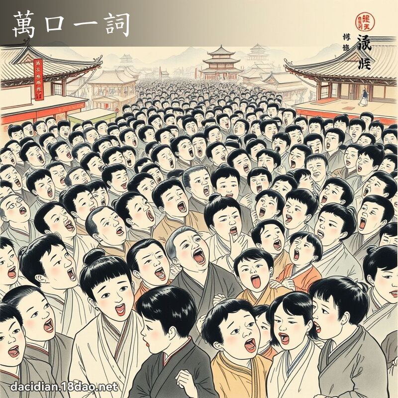 万口一词 配图