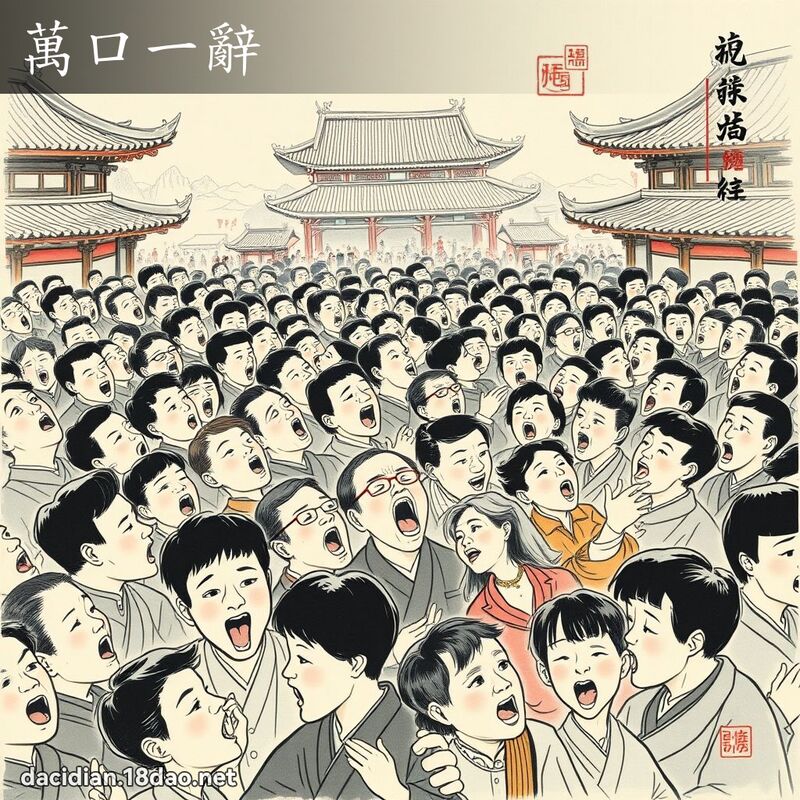 万口一辞 配图