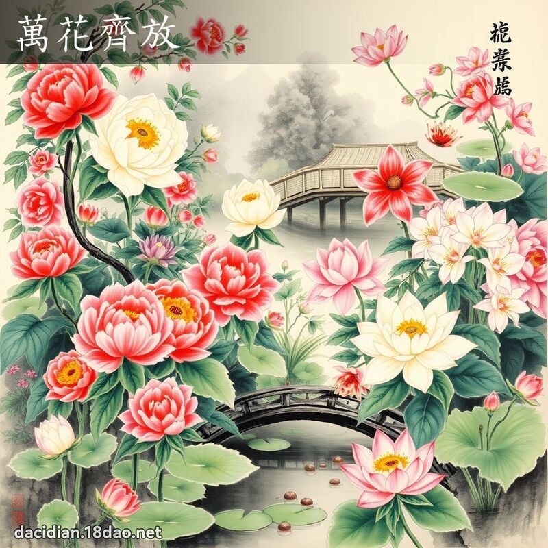 万花齐放 配图