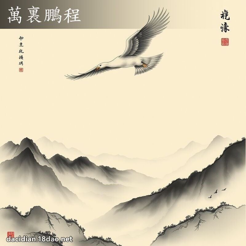萬裏鵬程 配图
