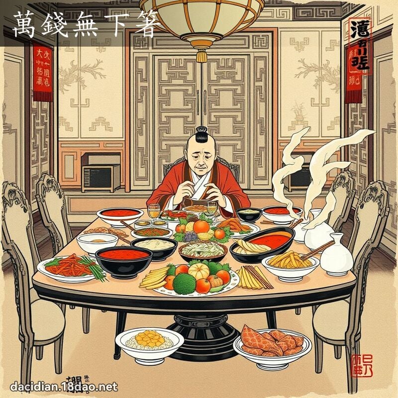 萬錢無下箸 配图