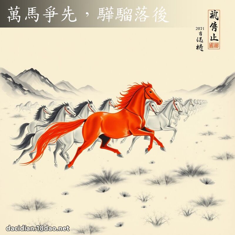 萬馬爭先,驊騮落後 配图