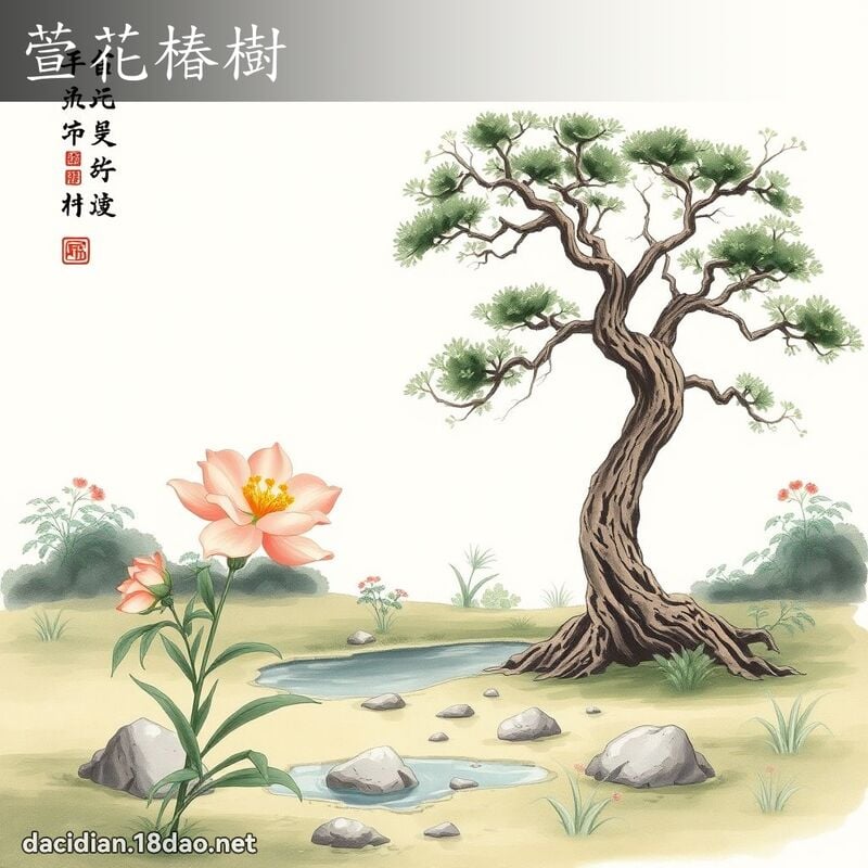 萱花椿樹 配图