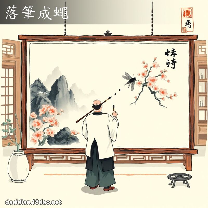 落筆成蠅 配图