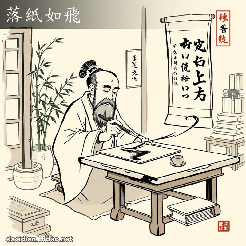 落紙如飛 配图
