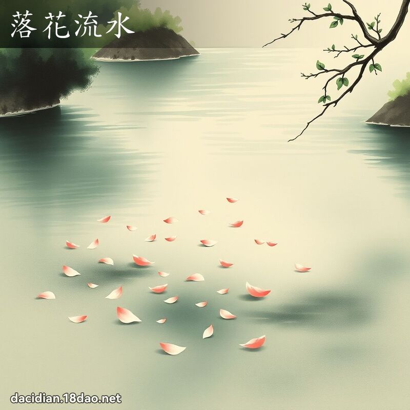 落花流水 配图