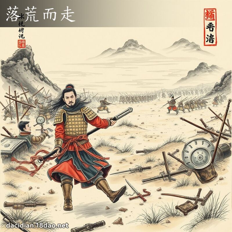 落荒而走 配图