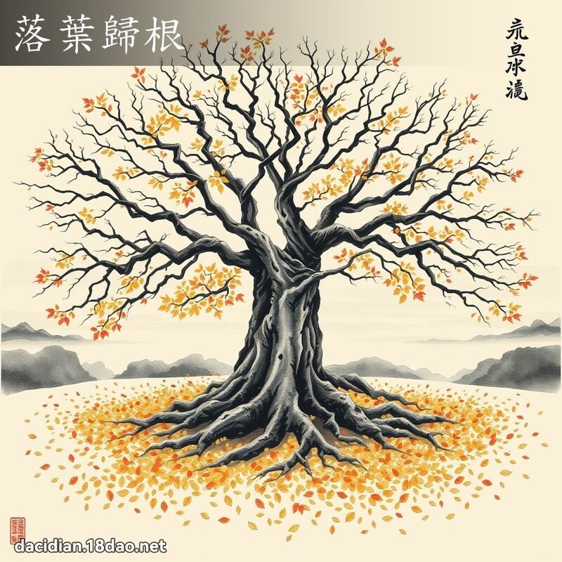 落葉歸根 配图