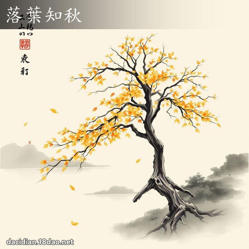 落葉知秋 配图