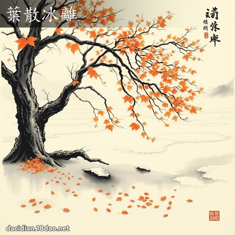 葉散冰離 配图