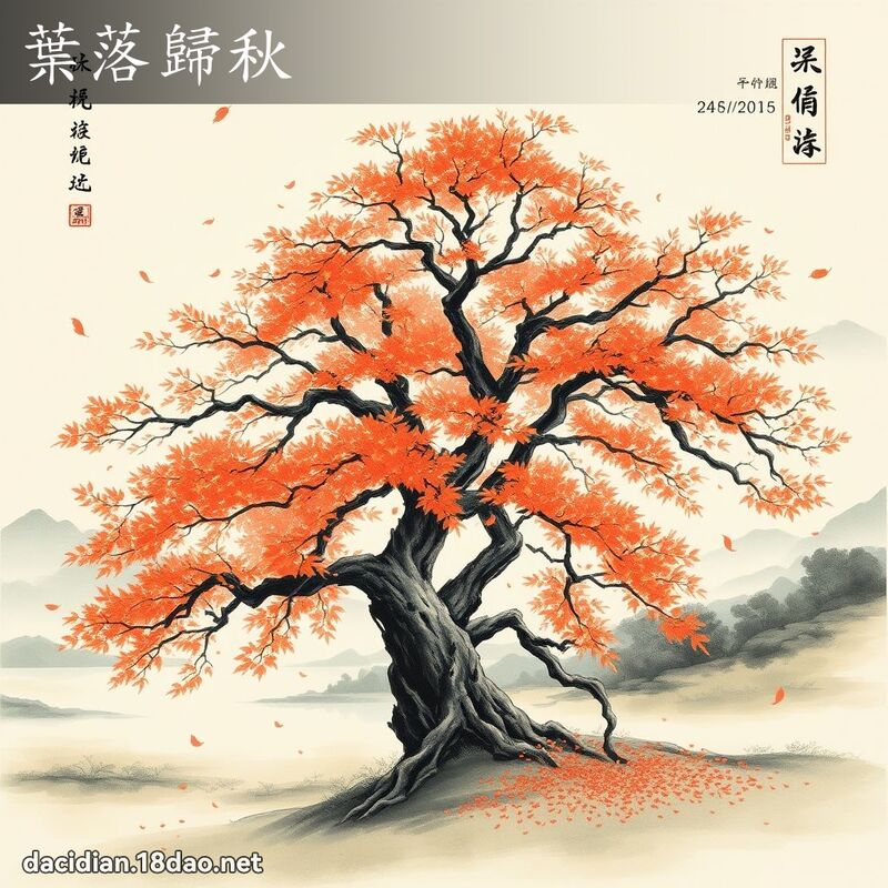 葉落歸秋 配图