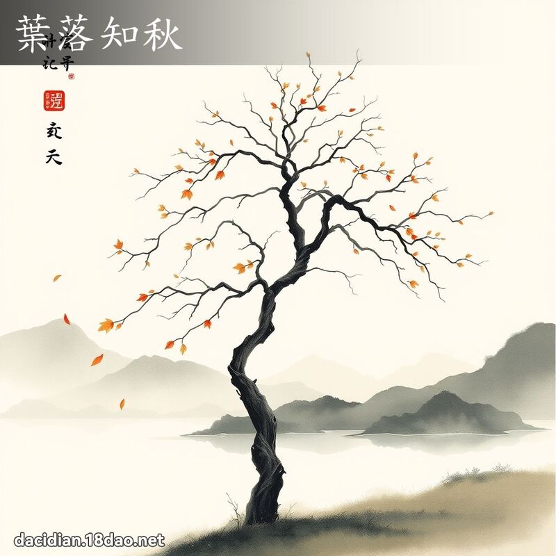 葉落知秋 配图