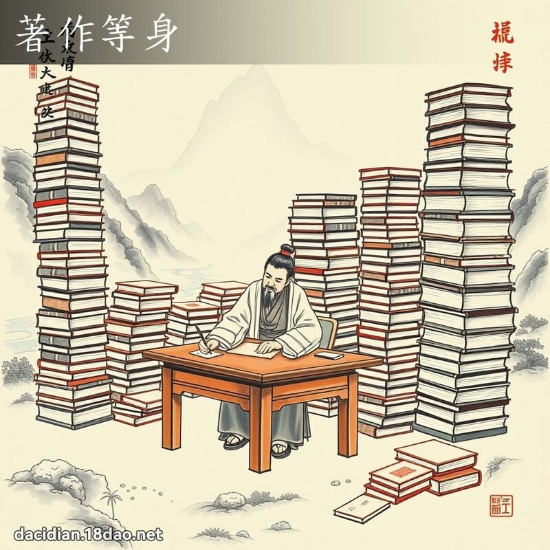 著作等身 配图