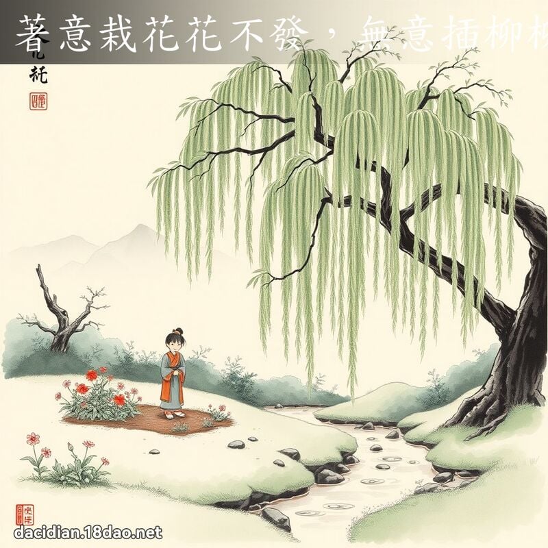 著意栽花花不發,無意插柳柳成蔭 配图