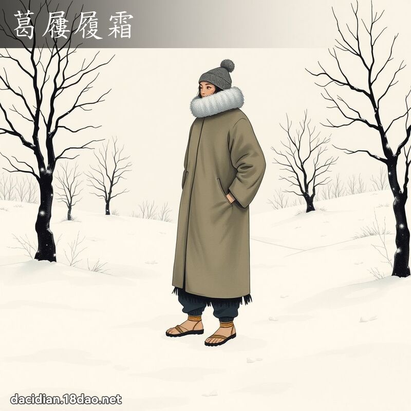 葛屨履霜 配图