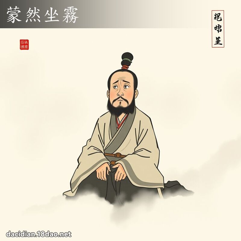 蒙然坐雾 配图