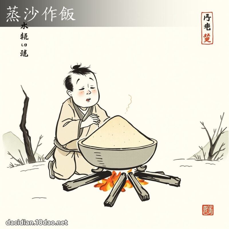蒸沙作饭 配图